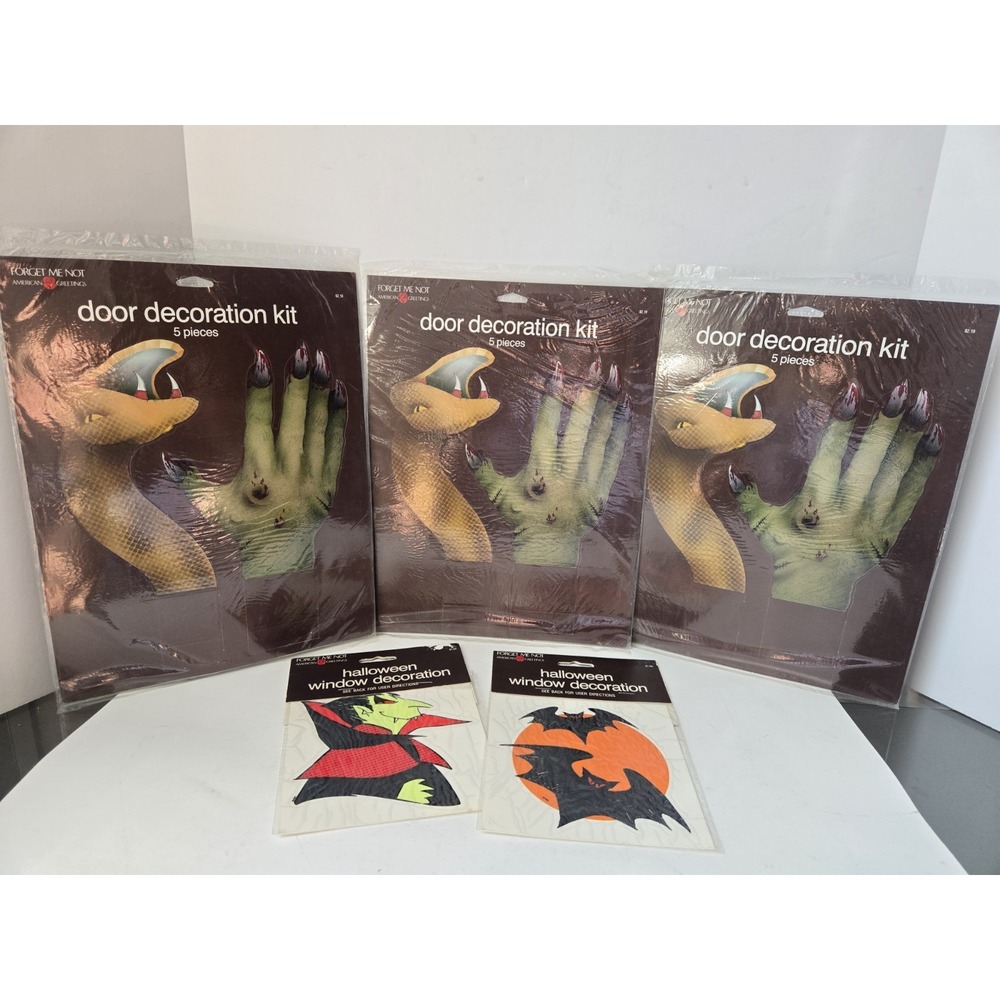 Vintage American Greetings Halloween Die Cut door decorations window lot